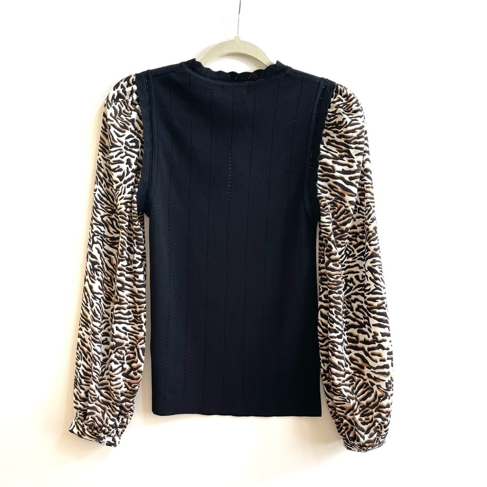 Anthropologie Current Air Susanne Pullover mixed media sweater NWT - Picture 7 of 9